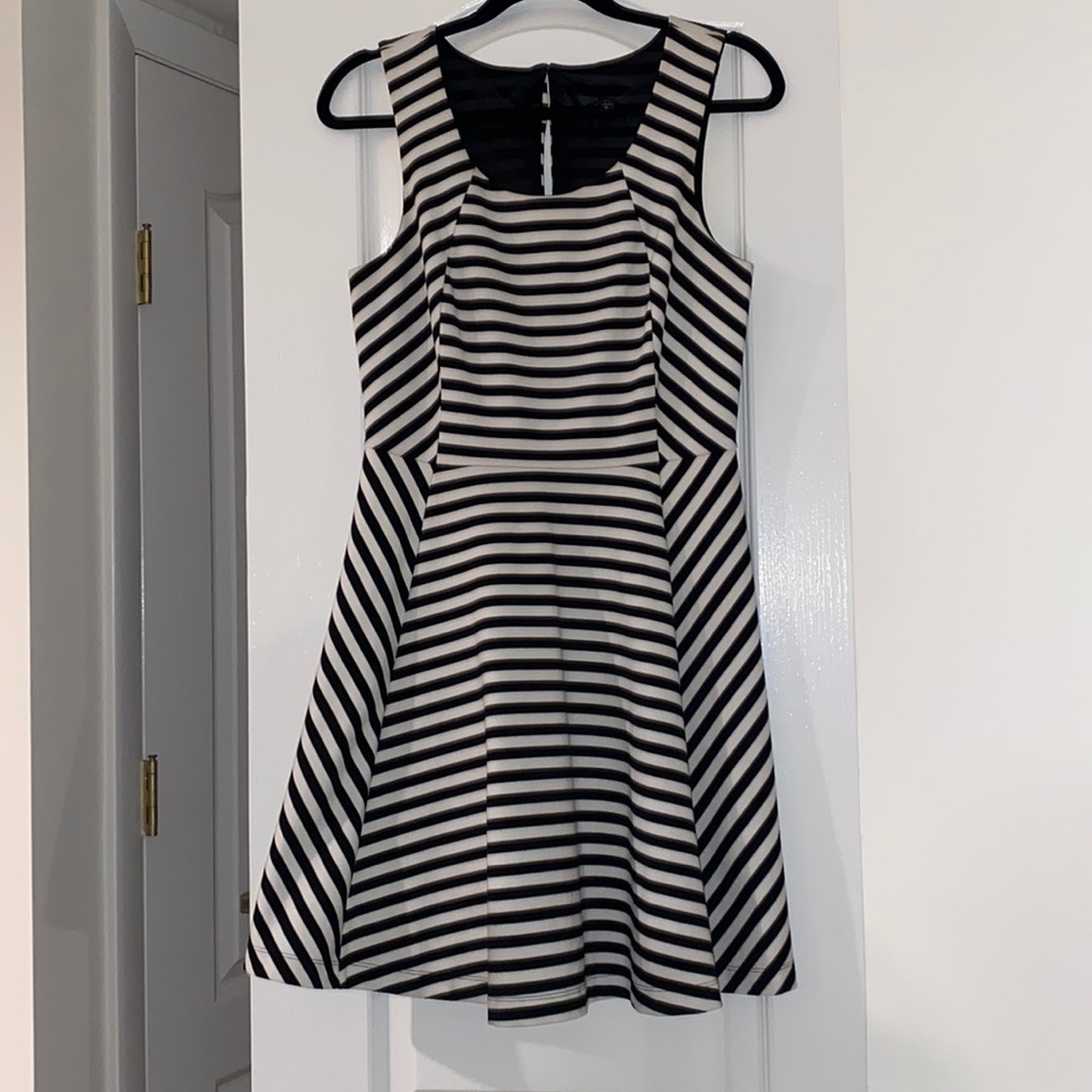 Black and white stripped dress
